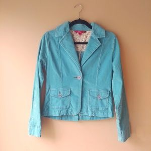 SO Teal Corduroy Jacket